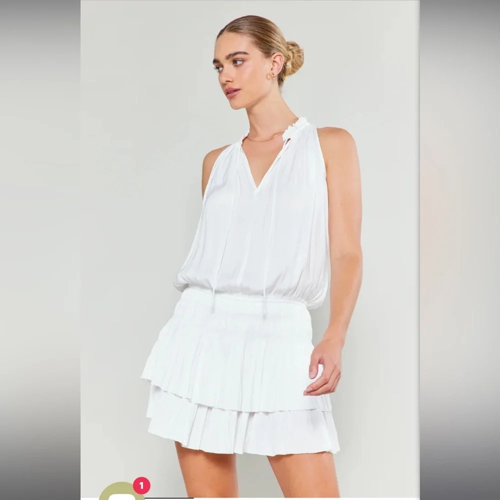 Current Air Cara Sleeveless Pleated Mini Dress Turquoise Size S - Picture 15 of 16